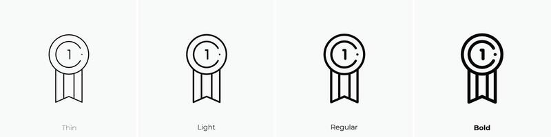 first position icon. Thin, Light, Regular And Bold style design isolated on white background vector