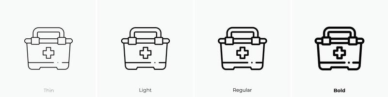 first aid icon. Thin, Light, Regular And Bold style design isolated on white background vector