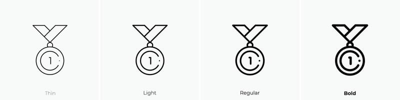first position icon. Thin, Light, Regular And Bold style design isolated on white background vector