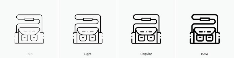 fisherman icon. Thin, Light, Regular And Bold style design isolated on white background vector