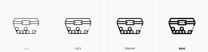 fishing icon. Thin, Light, Regular And Bold style design isolated on white background vector
