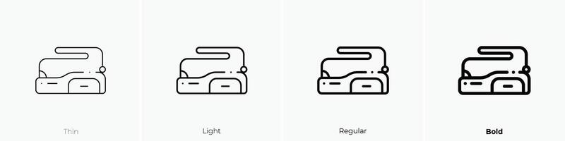 fishing rod icon. Thin, Light, Regular And Bold style design isolated on white background vector
