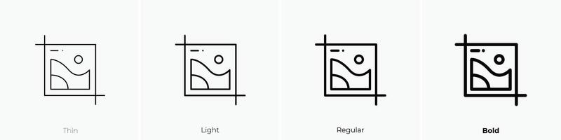 fix icon. Thin, Light, Regular And Bold style design isolated on white background vector