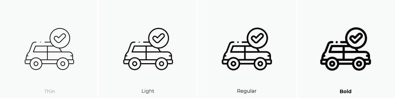 fixed icon. Thin, Light, Regular And Bold style design isolated on white background vector