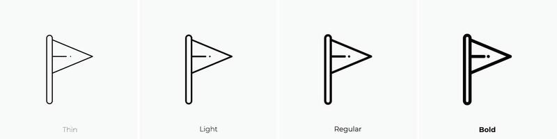 flag icon. Thin, Light, Regular And Bold style design isolated on white background vector