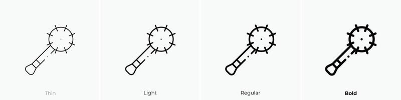 flail icon. Thin, Light, Regular And Bold style design isolated on white background vector