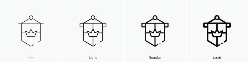 flag icon. Thin, Light, Regular And Bold style design isolated on white background vector