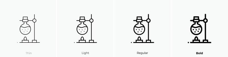 flask icon. Thin, Light, Regular And Bold style design isolated on white background vector