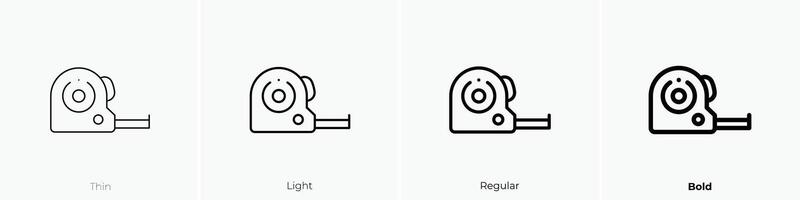 flexometer icon. Thin, Light, Regular And Bold style design isolated on white background vector