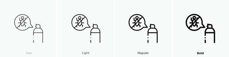 flea icon. Thin, Light, Regular And Bold style design isolated on white background vector