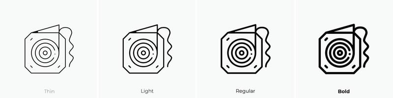 floss icon. Thin, Light, Regular And Bold style design isolated on white background vector