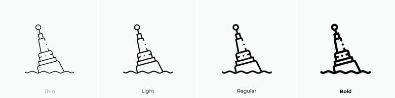floating icon. Thin, Light, Regular And Bold style design isolated on white background vector