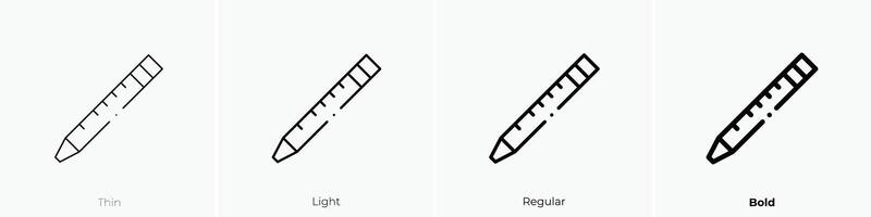 flute icon. Thin, Light, Regular And Bold style design isolated on white background vector
