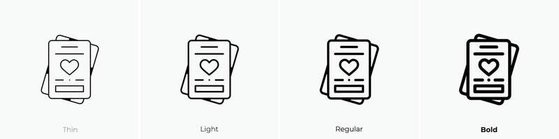 flyer icon. Thin, Light, Regular And Bold style design isolated on white background vector