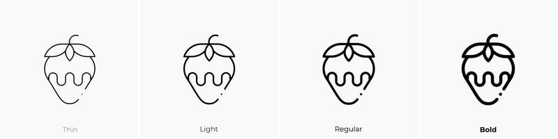 fondue icon. Thin, Light, Regular And Bold style design isolated on white background vector