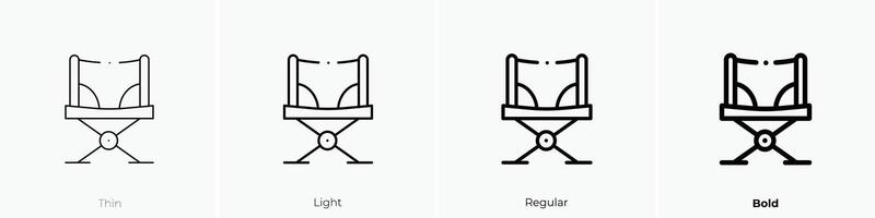 folding icon. Thin, Light, Regular And Bold style design isolated on white background vector