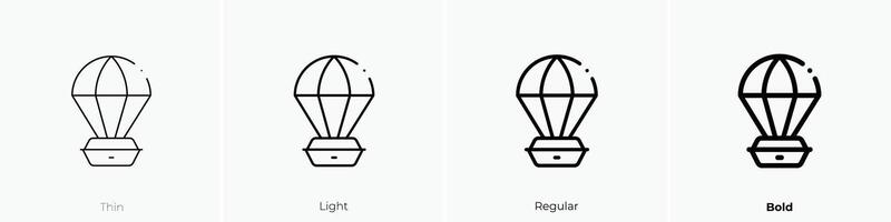 food package icon. Thin, Light, Regular And Bold style design isolated on white background vector