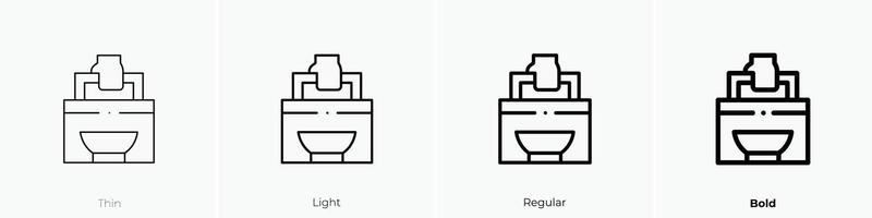 food package icon. Thin, Light, Regular And Bold style design isolated on white background vector