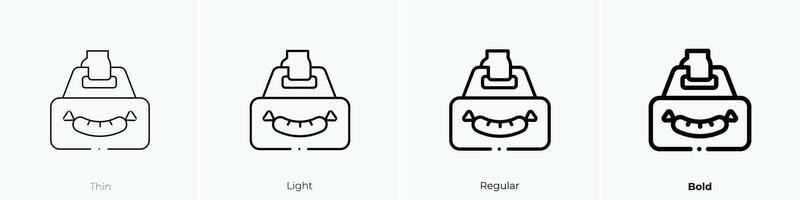 food package icon. Thin, Light, Regular And Bold style design isolated on white background vector