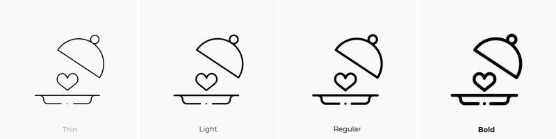 food tray icon. Thin, Light, Regular And Bold style design isolated on white background vector