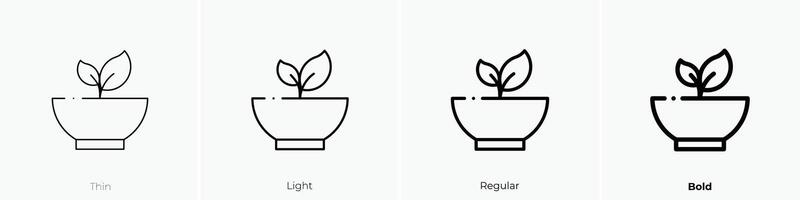 food icon. Thin, Light, Regular And Bold style design isolated on white background vector