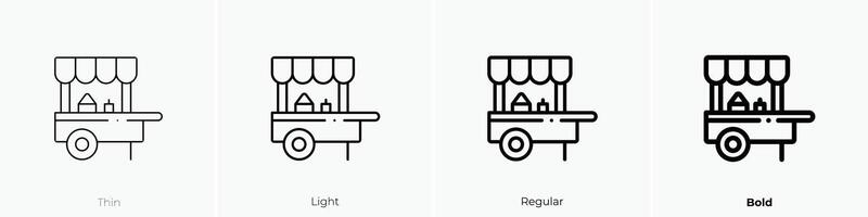 food stand icon. Thin, Light, Regular And Bold style design isolated on white background vector