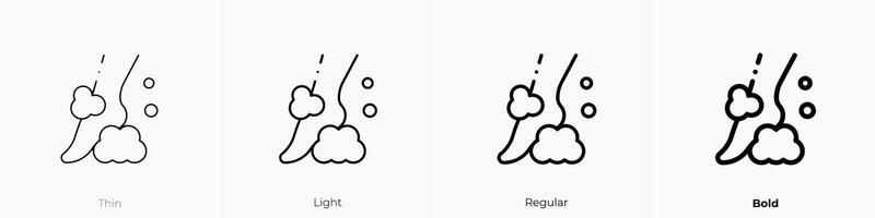 foot icon. Thin, Light, Regular And Bold style design isolated on white background vector