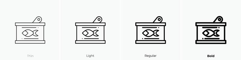 food icon. Thin, Light, Regular And Bold style design isolated on white background vector