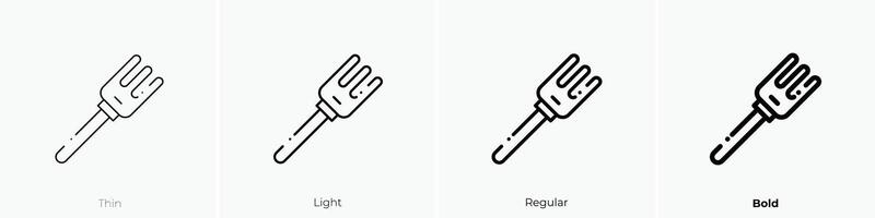fork icon. Thin, Light, Regular And Bold style design isolated on white background vector