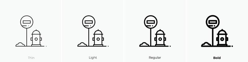 forbbiden icon. Thin, Light, Regular And Bold style design isolated on white background vector