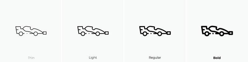 formula icon. Thin, Light, Regular And Bold style design isolated on white background vector