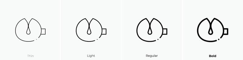fortune cookie icon. Thin, Light, Regular And Bold style design isolated on white background vector