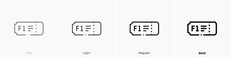 formula icon. Thin, Light, Regular And Bold style design isolated on white background vector