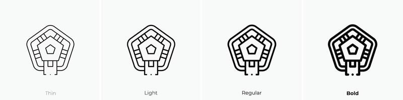 fort icon. Thin, Light, Regular And Bold style design isolated on white background vector