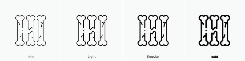 fossil icon. Thin, Light, Regular And Bold style design isolated on white background vector