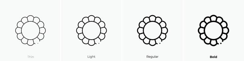 frame icon. Thin, Light, Regular And Bold style design isolated on white background vector