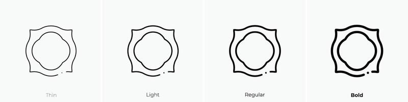 frame icon. Thin, Light, Regular And Bold style design isolated on white background vector