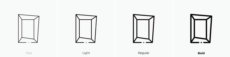 frame icon. Thin, Light, Regular And Bold style design isolated on white background vector