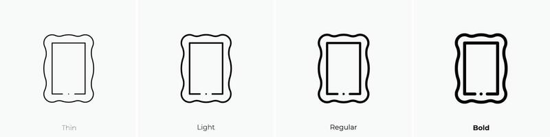 frame icon. Thin, Light, Regular And Bold style design isolated on white background vector