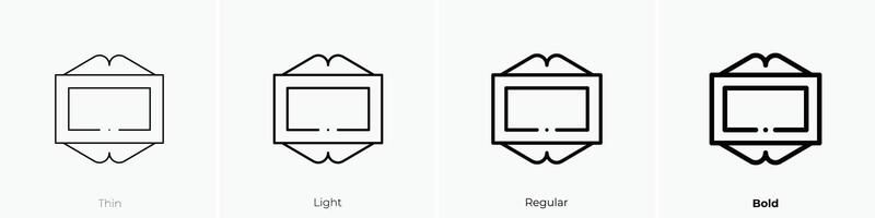 frame icon. Thin, Light, Regular And Bold style design isolated on white background vector