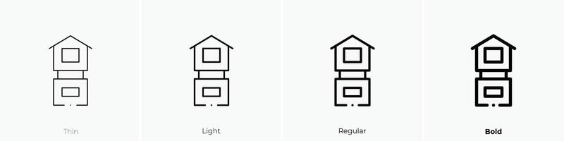 frame icon. Thin, Light, Regular And Bold style design isolated on white background vector
