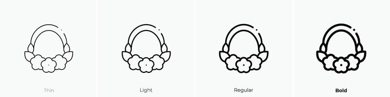 frame icon. Thin, Light, Regular And Bold style design isolated on white background vector