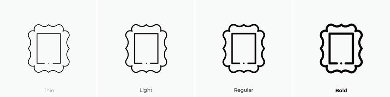 frame icon. Thin, Light, Regular And Bold style design isolated on white background vector