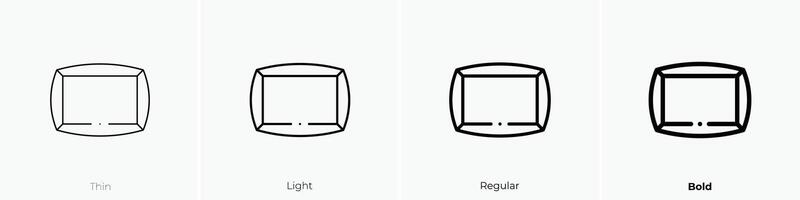 frame icon. Thin, Light, Regular And Bold style design isolated on white background vector