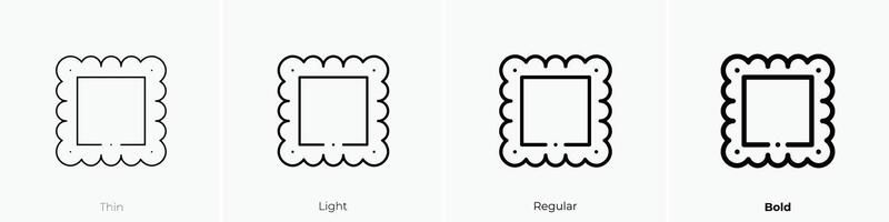 frame icon. Thin, Light, Regular And Bold style design isolated on white background vector