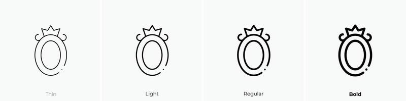 frame icon. Thin, Light, Regular And Bold style design isolated on white background vector