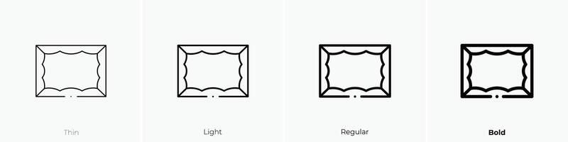 frame icon. Thin, Light, Regular And Bold style design isolated on white background vector