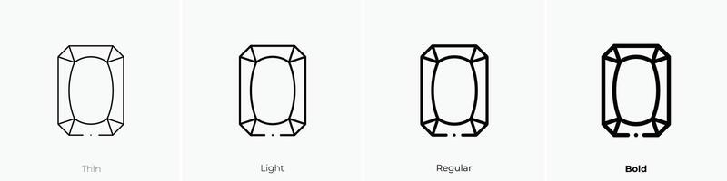frame icon. Thin, Light, Regular And Bold style design isolated on white background vector