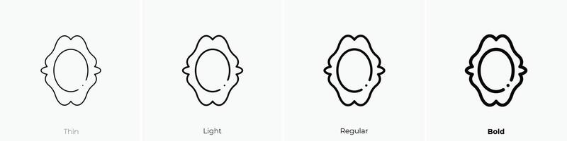 frame icon. Thin, Light, Regular And Bold style design isolated on white background vector