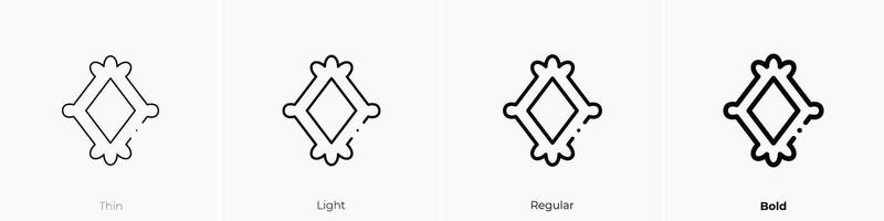 frame icon. Thin, Light, Regular And Bold style design isolated on white background vector